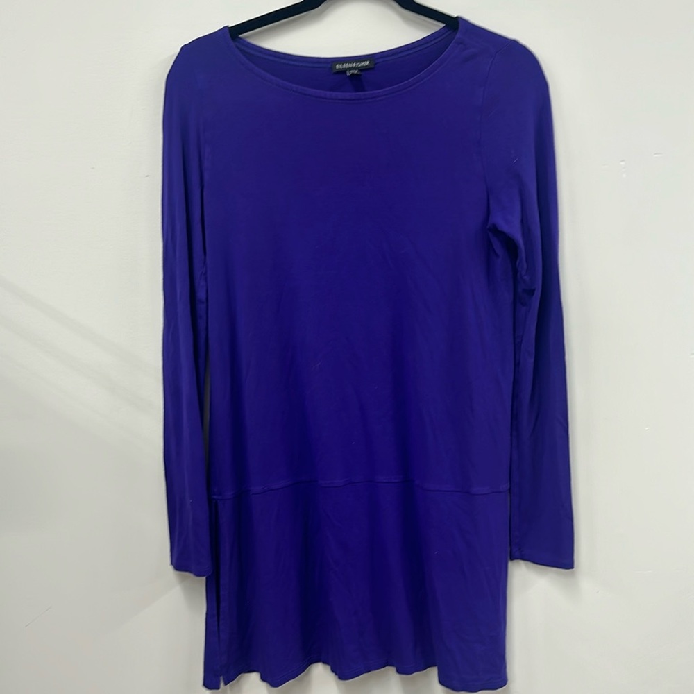 Eileen fisher PURPLE tunic long sleeve top xs